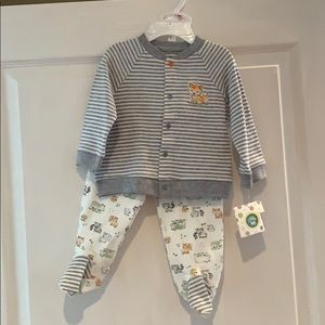 Little Me matching shirt, pants and hat set